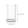 Vases Modern Cylinder Flower Striped Glass Vase Clear For Home