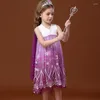 Fille Robes D'été Princesse Jupe Flocon De Neige Maille Étoiles Petite Belle Fée Pure Robe Enfants Pour Les Filles Fleur