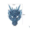 Masques De Fête Halloween Dragon Masque Mardi Gras Pu Mousse 3D Animal Robinet Déguisements Enfants Adt Drop Livraison Maison Jardin Fournitures De Fête Dhmrn