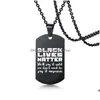 Pendentif Colliers Blm Déclaration Collier Inspiré Militaire Hip-Hop En Acier Inoxydable Pour Les Manifestants À La Mode Drop Delivery Bijoux P Dhavi