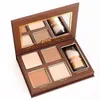 COCOA 4 Colors Make Up Highlighters Палитра теней для век Nude Color Cosmetics Face Concealer Шоколадные матовые тени для век с кистью БЕСПЛАТНАЯ ДОСТАВКА!