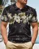تي شيرت رجالي صيفي من هاواي بولو قمصان استوائية قمصان علوية بنقشة الزهور قميص غير رسمي قميص أوتون قميص فضفاض لقضاء الإجازة للشاطئ 230627