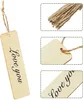 Bookmark Wood Blank Bookmarks Rectangle Shape Hanging Tags Unfinished Wooden Book Markers Ornaments with Holes and Ropes for DIY Crafts 230627