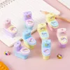 Sliksers 50 pc's/lot kawaii eenhoorn toiletvorm potloodslijper met gum briefpapier set kinderen cadeau kantoor schoolbenodigdheden