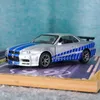 Gegoten modelauto 1 36 GTR R34 Skyline Ares Diecasts; Speelgoedvoertuigen Metalen speelgoed Het Fast and the Furious automodel High Simulation Kids Toys 230627