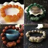 Strand Kopie Natuurlijke Kleur Dappere Troepen Stenen Kralen Armbanden Armbanden Mode-sieraden Chinese Geluk Energie Armband Voor Mannen Gift