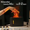 Ätherische Öle Diffusoren Kinscoter 240 ml Flamme Luftbefeuchter Elektrische Bunte Feuer Ätherisches Öl Aroma Diffusor Cooles Geschenk Mit Fernbedienung 230628