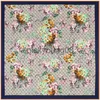 Cachecol feminino de sarja de bandanas de seda 130*130 cm Euro Design Geranium Flower Print Square Cachecóis de presente de alta qualidade moda grandes xales de seda x0628