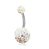 30st* Navel Belly Dance Jewelry Belly Button Bar Ring Crystal Ferido Body Jewelry Piercing