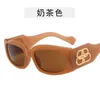 СКИДКА 10% на оптовую продажу солнцезащитных очков Personality Square Street Shooting Show Exaggeration Double B Солнцезащитные очки Fashion