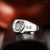 Cluster Rings 925 Sterling Silver Ring Semi Mount 12x16mm Oval Cabochon Engagement Wedding smyckesinställning