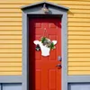 Decorative Flowers Farmhouse Door Wreath Sign Hanging Welcome Wall Outdoor Porch