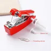 New Portable Small Manual Sewing Machine Mini Sewing Machine Household Simple Handheld Needlework Manual Sewing Clothes Fabric