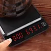 Household Scales 3kg0.1g Italian Electronic LED Digital Coffee Scale For Espresso Pour Over Hand Drip Brew Coffee Automatic Timing Barista Tools 230628