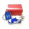 Keychains Lanyards 14 Styles 3Pcs/Sets Designer Sile 3D Sneaker Ball Shirt Keychain With Red Box Men Women High Quality Shoes Fash Dhpsj