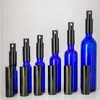 2019 Wholesale Price 10ml 15ml 20ml 30ml 50ml 100ml Blue Glass Spray Bottles Refillable Perfume Glass Bottles with Black Perfume Atomiz Olsu