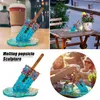 Dekorativa föremål Figurer Ice Cream Harts Ornament Melting Popsicle Sculpture Summer Cool Lollipop Home Room Decorations Desktop Adornment 230627