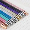 Stylo à bille en métal de luxe Bling 1.0mm Glitter Oil Flow Pens Fournitures de bureau Sch