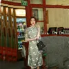 エスニック服モダン中国のチョンサムQipao女性上海タンカジュアルシフォンドレスレトロヴィンテージガールズTA1445