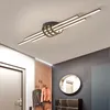 Lampadari MDWELL Lampadario moderno a led per camera da letto Corridoio Foyer Soggiorno Nero opaco / bianco AC90-260V Plafoniere