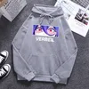 Erkek Hoodies Anime Vermeil Altın Kırmızı Öğrenci Gözler Baskı Erkekler Streetwear Hip Hop Rahat Uzun Kollu Boy O-Boyun Kazak Erkek