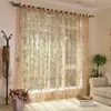 Curtains Modern Bird Nest Embroidered Tulle Curtains for Living Room Window Treatment Sheer Voile Curtain for Bedroom Custom Home Decer