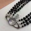 Black Necklace New Designer Pendant Necklaces Luxury Brand Women Jewelry Saturn Chokers Metal Pearl Planet Chain necklace cjeweler Trend For Woman Fashion0003
