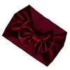 Accessori per capelli 2023 Fashion Children Velvet Big Bowknot Wide Version Girls Turban Kid Born Bandana Soft Bandana Hairband 5P