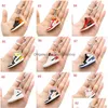 Keychains Lanyards Fashion 100 Styles 3D Basketball Shoes Keychain Stereoscopic Sneakers Key Chain Mini Sport Shoe Keyring Bag Pen Dhx83