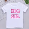 T-shirts Kids Tshirt Summer Fashion Children Tshirt Short Sleeve T Shirt Tops Promoted To Big Sister Letter Print Kids Clothes 230628