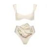 Maillots de bain pour hommes Rose 3D fleur maillot de bain femmes taille haute Sexy Bikini transfrontalier été plage Spa Resort brésilien 230627