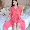 Vêtements de nuit pour femmes femmes 2023 femmes robe de nuit ensemble Cardigan pyjamas robes dentelle Sexy Lingerie robe de mariée Robe de bain Homewear sommeil