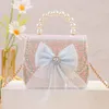 Handbags Fashion Gir Baby Coin Purse HandbagChildren Wallet Small Box Bag Bow Kid Money Shoulder 230628