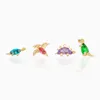 Stud-oorbellen zomer luxe kubieke zirkonia dinosaurus schattig klein dier voor vrouwen vergulde mode-sieraden