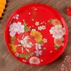 Dinnerware Sets Chinese Festive Tray Storage Chic Candy Tea Cup Plate Flower Pattern Snack Serving