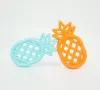 Silikon ananas teether tand Toy BPA gratis silikon hänge tugga pärla ananas teether pacifier kedja hänge sensoriska chewab