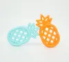 Silicone Pineapple Teether Teething Toy BPA Free Silicone Pendant Chew Bead Ananas Teether Pacifier Chain Pendant Sensory Chewab