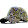 Bonés Bola Boné De Beisebol Feminino Luxo Lantejoulas Strass Pérola Diamantes Senhoras Chapéu de Verão Snapback Menina Hip Hop Party Club Osso