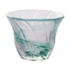 1 pcs Verre À Vin Transparent Couleur Peinture Tasse À Thé Creative Verre Ménage Ondulation De L'eau Motif Verre Tasse À Boire Ustensile L230620