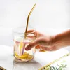 Luxury Nordic Geometric Cup Home Whiskey Rum Water Glasses Golden Side Colorful Juice Wine Glass Transparent Straw Crystal Cups L230620