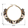 Go2Boho Hoop örhängen Guldpläterad rostfritt stål Fashion smycken Miyuki pärlor örhängen för kvinnor
