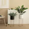 Vases Nordic Modern Metal Wrought Iron Bracket Flower Pots Floor Stand Ornaments Living Room Home Decorations Artificial