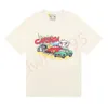 T-shirt de roupas Galleryes Depts Car Show manga impressa solta T-shirt Casual Vintage Hip Hop Tshirts