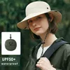 Waterproof Bucket Hat for Women 6cm Brim Sun Hat Foldable Hangable Outdoor Hiking Camping Panama Caps Quick Drying Basin Cap