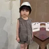 衣類セット2pcs夏の男の子の服セット子供の綿薄い女の赤ちゃん韓国人スタイルカジュアルタンクトップショーツ