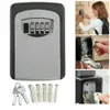 New Security Key Storage Lock Box Wall-mounted Multipurpose Key Safe Box Aluminum Alloy Key Storage Secret Box Weatherproof Password