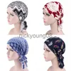 Bandanas ny stretch bomull tryckt bandana cap justerbar blommig kemoterapi cap kvinnors hijab islamiska baotou kepsar huvud halsduk wrap x0628