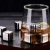 Bar Tools 8 Pcs Stainless Steel Ice Cubes Set Reusable Chilling Stones for Whiskey Wine Cooling Cube Rock Party Tool 230627