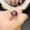 Cluster Rings Sterling Silver 925 Ring Jewelry Wedding Women's Free Delivery Of Gemstone Natural Amethyst Engagement Luxury