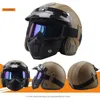 Casques tactiques Ventilateurs militaires Casque rétro tactique Casque de croisière de moto Multicolore Double masque anti-buée Chapeau à trois boutons BordHKD230628